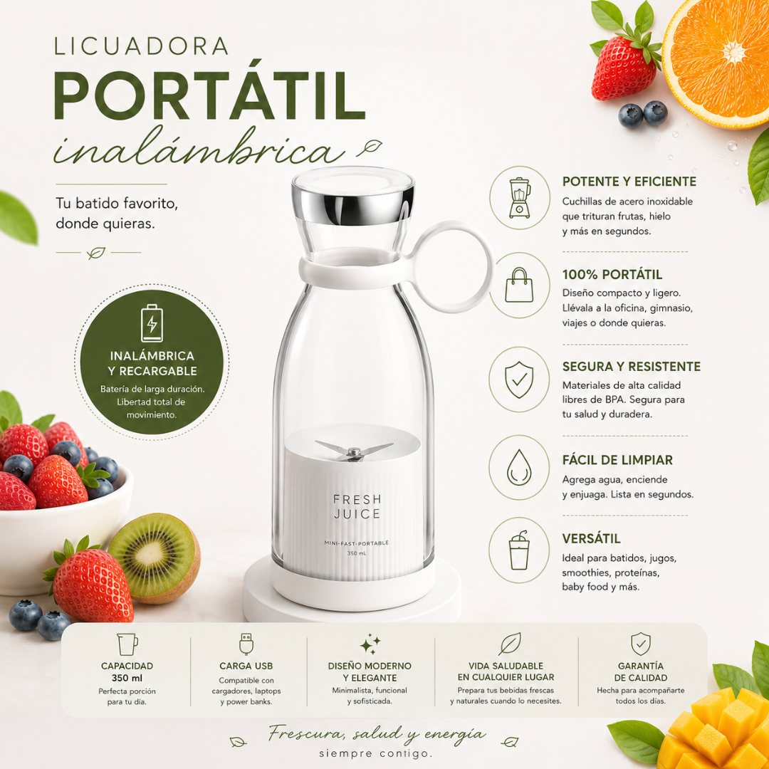 Botella Licuadora Portátil